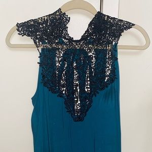 Mini dress beautiful front lace